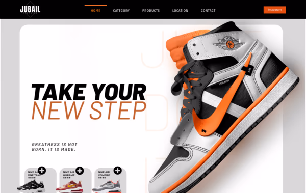 Jubail Footwear Web Design