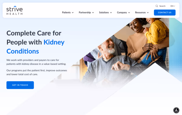 Strive Health Web Design