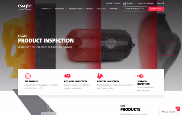 Eagle Product Inspection Web Design
