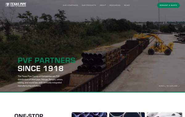 Texas Pipe Web Design