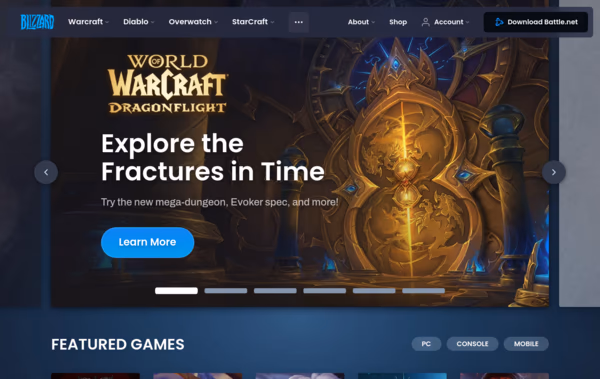 Blizzard Web Design