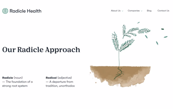 Radicle Health Web Design