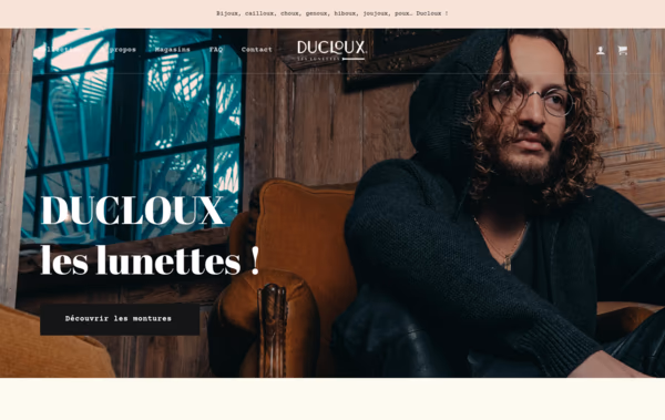 Ducloux Lunettes Web Design