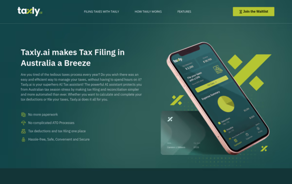 Taxly.AI Web Design