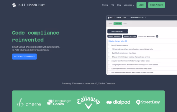 Pull Checklist Web Design
