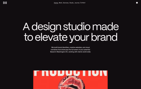 Duo Studio Website Web Design
