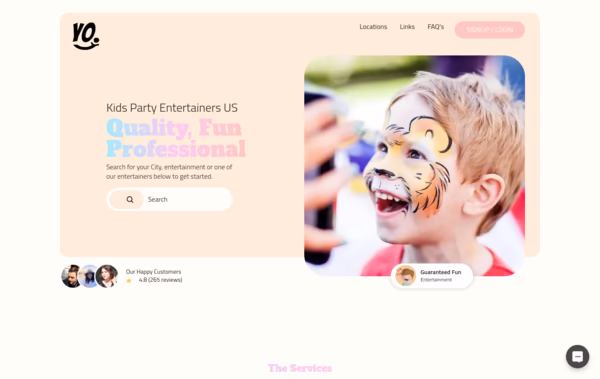 Yombu Events Web Design