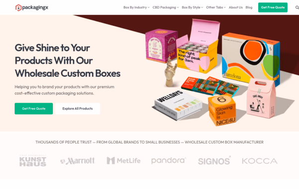 PackagingX Web Design