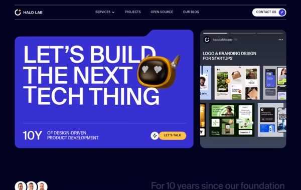 Halo Lab Web Design