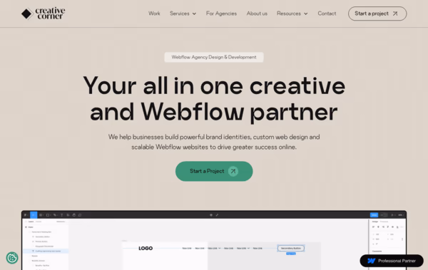 Creative Corner Studio Web Design