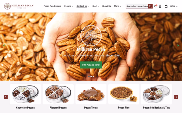 Millican Pecan Web Design