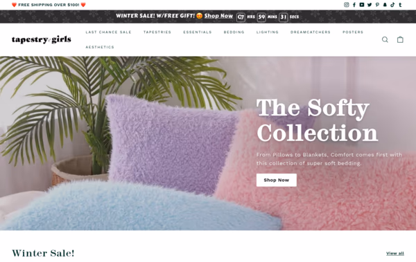 Tapestry Girls Web Design