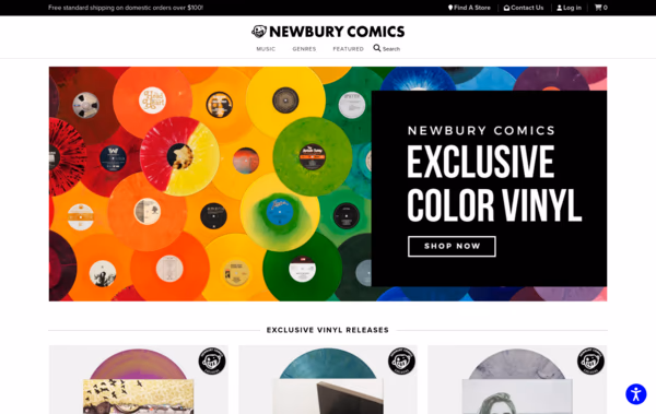 Newbury Comics Web Design