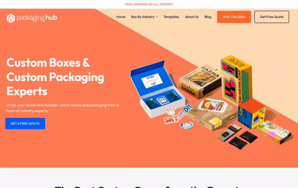Packaging Hub Web Design