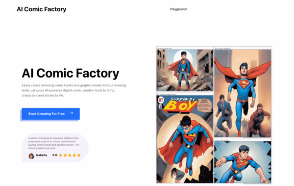 AI Comic Factory Web Design