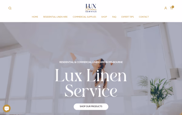 Lux Linen Service Web Design