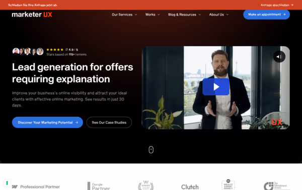 marketer ux Web Design