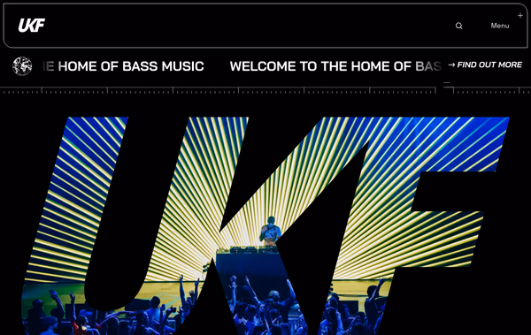 UKF: The Home of Bass Music Web Design