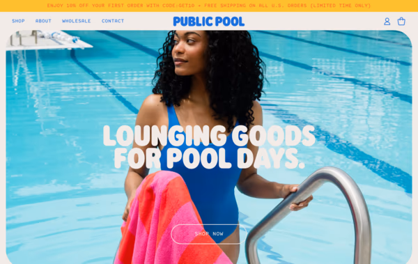 Public Pool Web Design