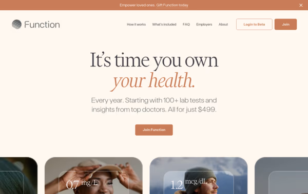 Function Health Web Design
