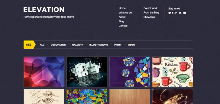 Elevation: responsive Wordpress theme for showcasing your works