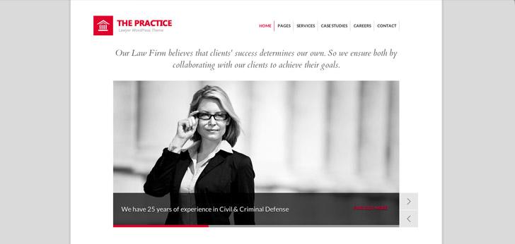 The Practice: responsive Wordpress Theme for attorneys and legal offices