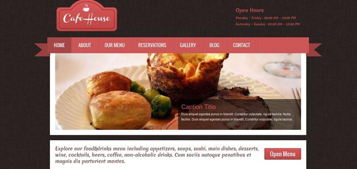 CafeHouse: responsive restaurant WordPress theme